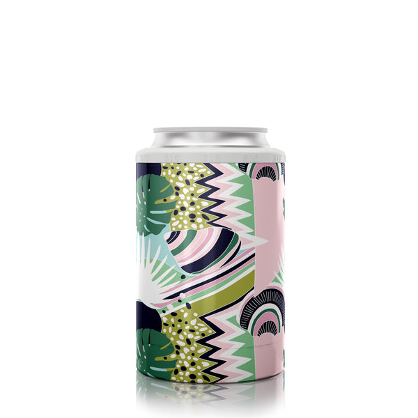 12 oz. SIC® Can Cooler Abstract Leaves - SIC Lifestyle