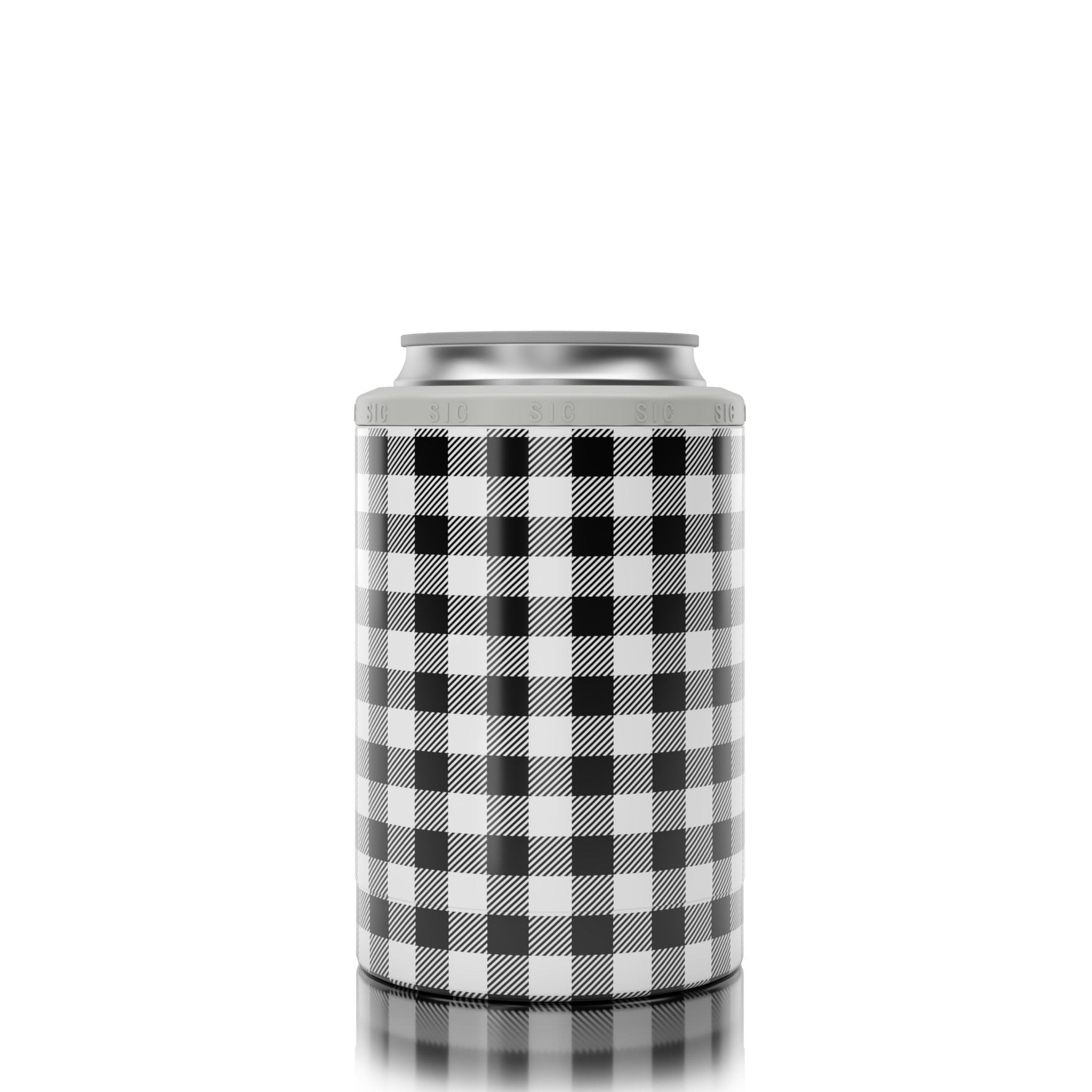 12 oz. SIC® Can Cooler Plaid - SIC Lifestyle