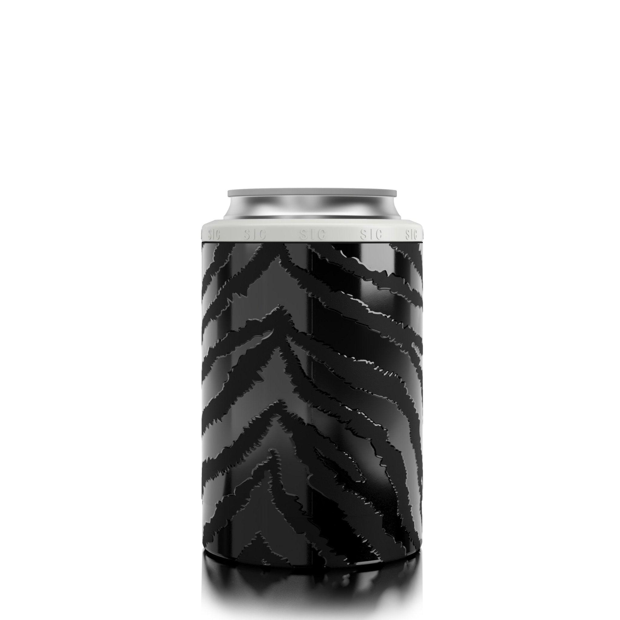 12 oz. SIC® Can Cooler Zebra Eclipse - SIC Lifestyle