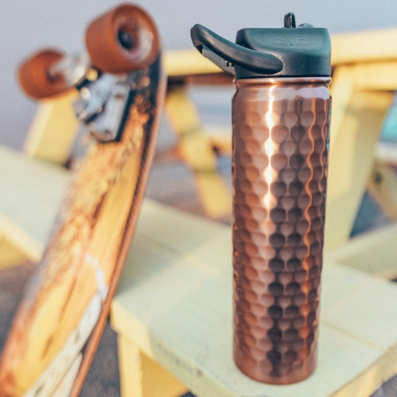 27 oz. SIC® Hammered Copper Water Bottle - SIC Lifestyle