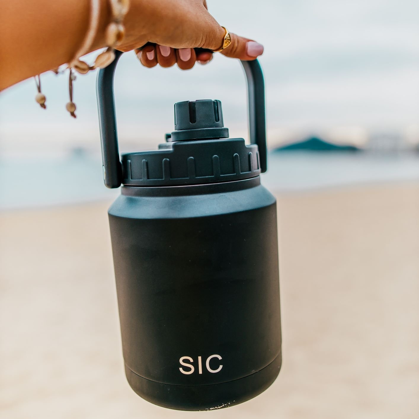 64 oz. (Half Gallon) Matte Black Jug - SIC Lifestyle