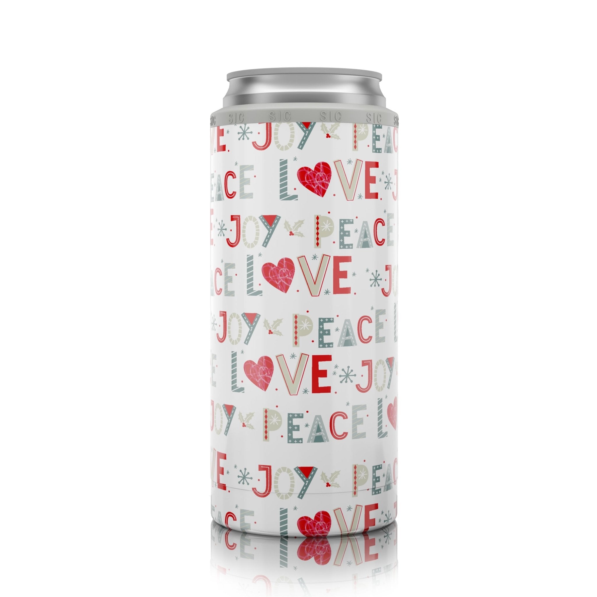 SIC® Slim Can Cooler Peace Love Joy - SIC Lifestyle