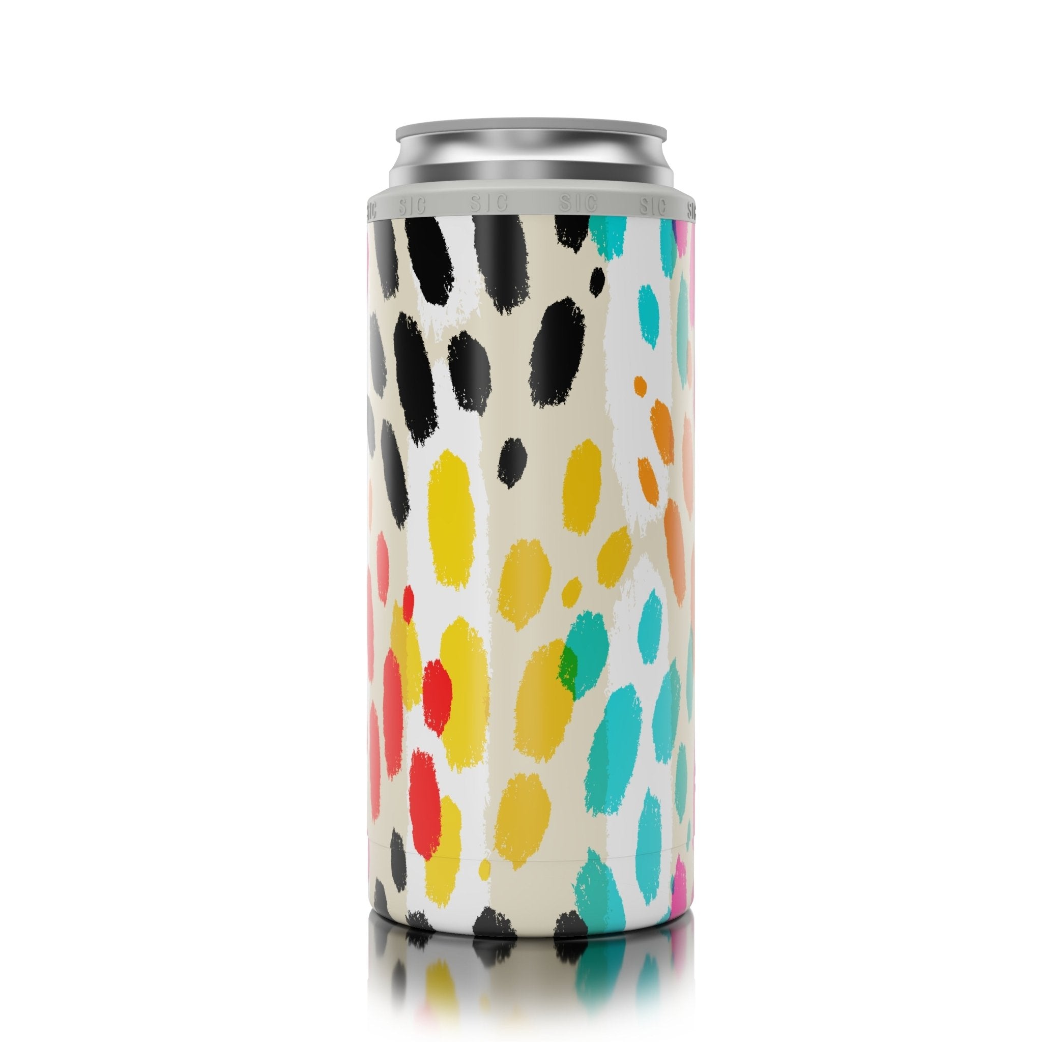 SIC® Slim Can Cooler SIC Polka Dot Leopard - SIC Lifestyle