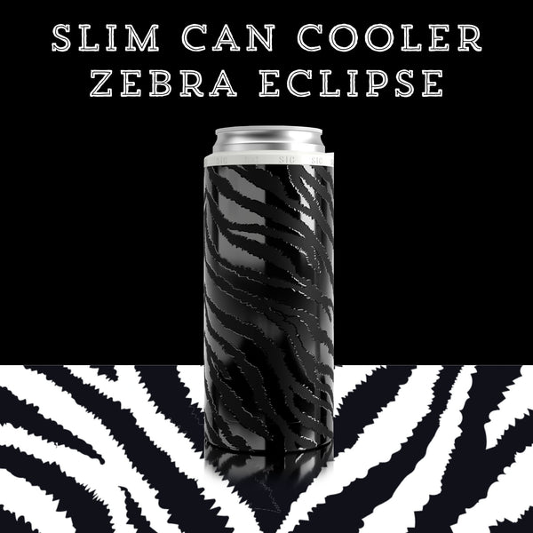 SIC® Slim Can Cooler Zebra Eclipse - SIC Lifestyle